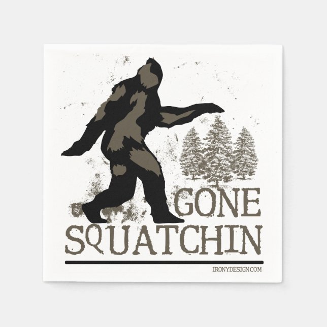 Serviette En Papier Gone Squatchin (Devant)