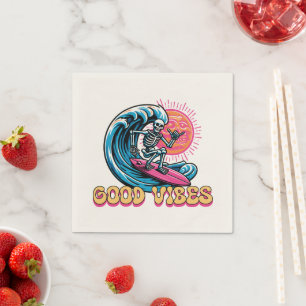 Serviette En Papier Good Vibes - Surf - Vibes d'été