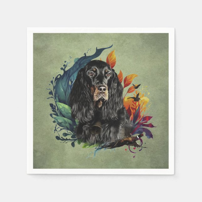 Serviette En Papier Gordon Setter (Devant)