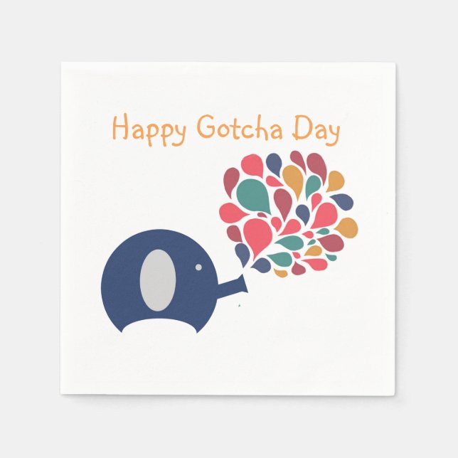 Serviette En Papier Gotcha Day Party Napkin (Devant)