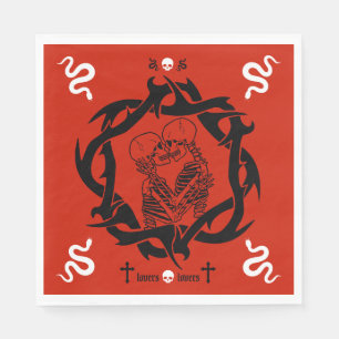 Serviette En Papier Goth Dark Romantic Lovers Cadeau