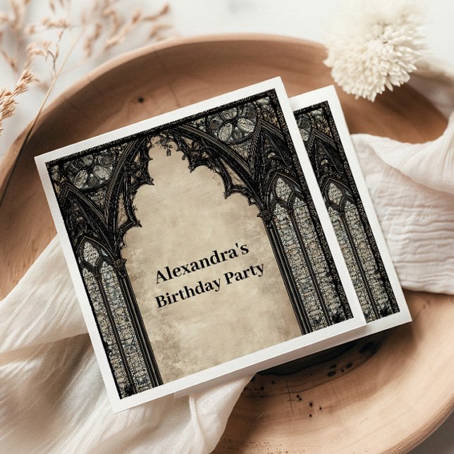 Serviette En Papier Gothic Chandelier Midnight Birthday (Créateur téléchargé)