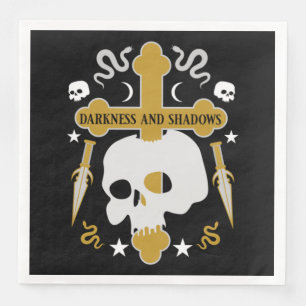 Serviette En Papier Goths Skull and Cross Gothic's