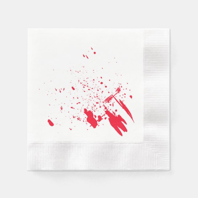 Serviette En Papier Gouffre de sang rouge (Devant)