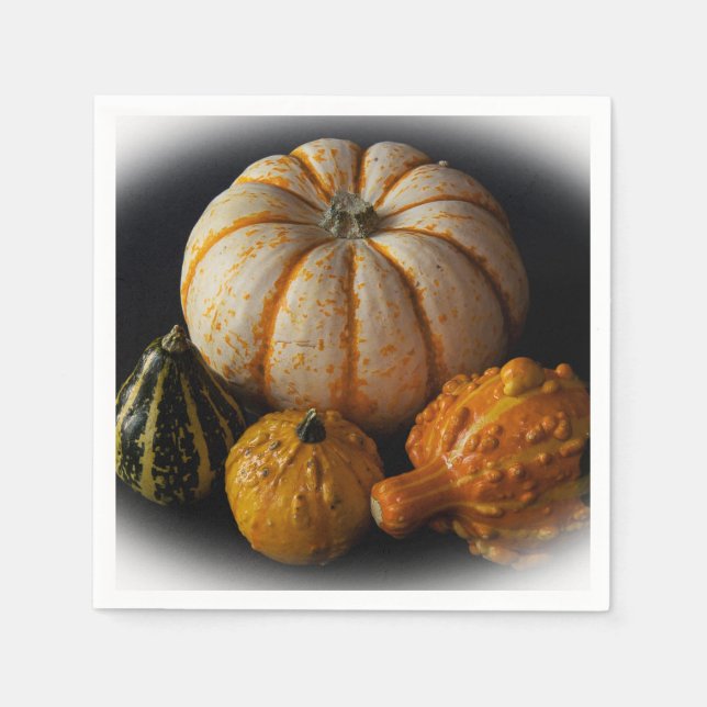 Serviette En Papier Gourds & Citrouille Vignette (Devant)