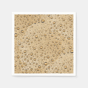 Serviette En Papier Gouttelettes d'eau dorées