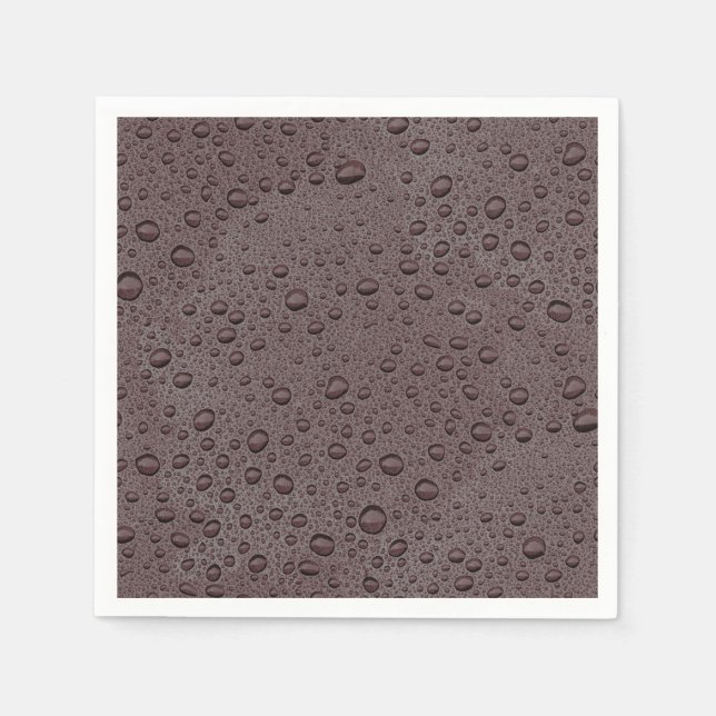 Serviette En Papier gouttelettes d'eau marron (Devant)