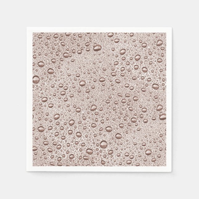 Serviette En Papier gouttelettes d'eau Sepia (Devant)