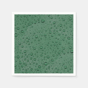 Serviette En Papier gouttelettes d'eau vertes