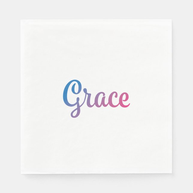 Serviette En Papier Grace Stylish Cursive (Devant)