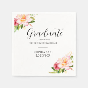 Serviette En Papier Grad 2023 Floral Graduation Party