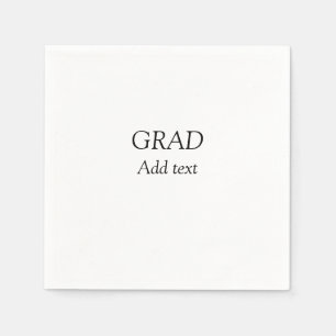 Serviette En Papier Grad simple graduation minimale élégante typo mode