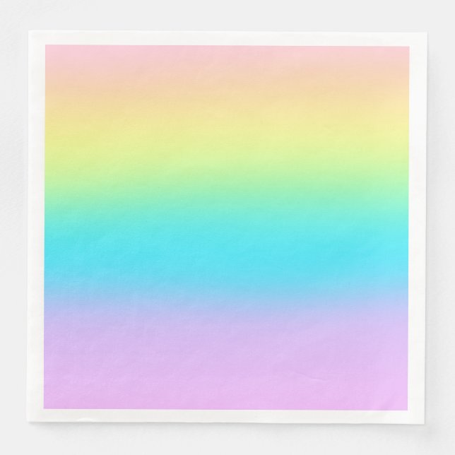 Serviette En Papier Gradient de Gorgeous Pastel (Devant)
