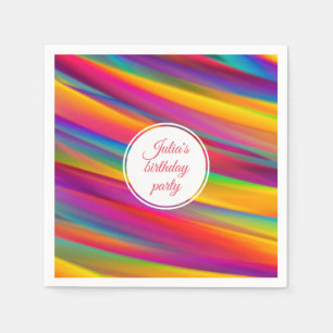 Serviette En Papier Gradients colorés Art Abstrait   Anniversaire