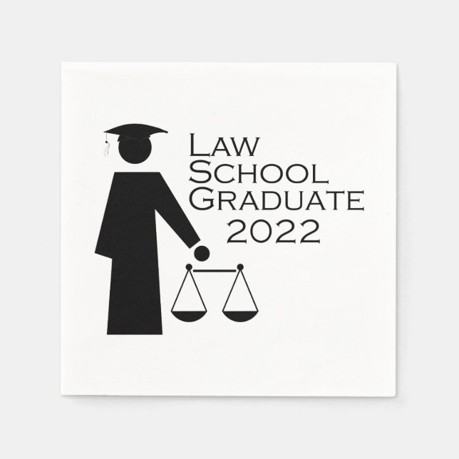 Serviette En Papier Graduate de la Law School 2022 (Devant)