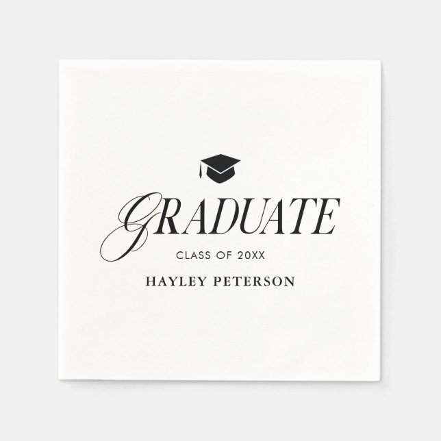 Serviette En Papier Graduate Modern Simple Graduation Party (Devant)