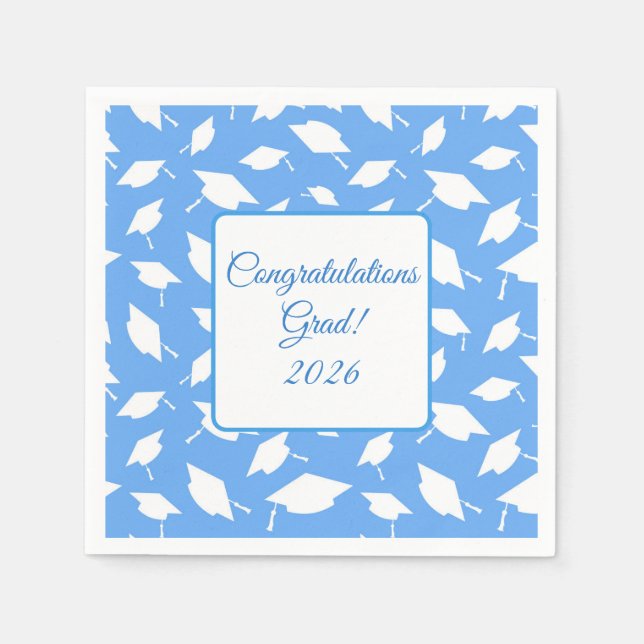 Serviette En Papier Graduation Cap Napkins (Devant)