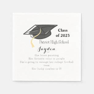 Serviette En Papier Graduation Classe de faits amusants Casquette grad