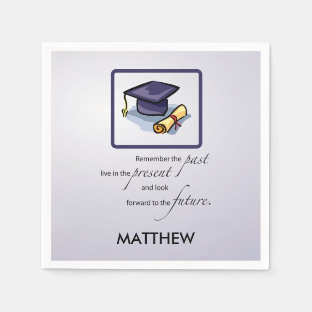 Serviette En Papier Graduation congratulations Remember the Past (Devant)