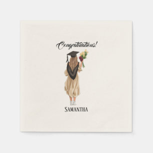 Serviette En Papier Graduation de l'aquarelle personnalisée (2)