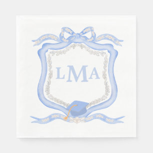 Serviette En Papier Graduation du monogramme de Preppy Wedgewood
