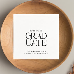 Serviette En Papier Graduation minimaliste 2025 Senior Party Paper