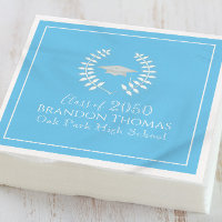 Graduation Moderne Elégant Carolina Bleu Personnal