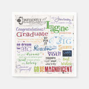 Serviette En Papier Graduation Motivation Mot Art Sayings