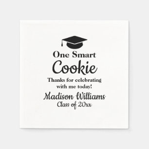 Serviette En Papier Graduation One Smart Cookie To go Grad Treat Favor