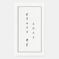 Graduation Party Classe De 2025 Noir Blanc Simple