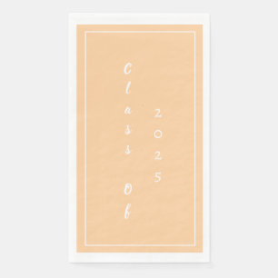 Serviette En Papier Graduation Party Classe étudiante De 2025 Peach Li