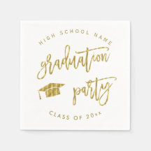 Graduation Party Faux Gold Classe Cocktail