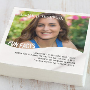 Serviette En Papier Graduation Photo Moderne Minimaliste Faits amusant