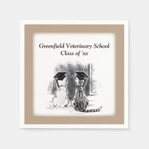 Serviette En Papier Graduation vétérinaire, Chien et Chat, Cadeaux C