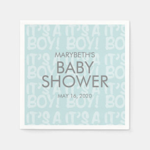 Serviette En Papier Graffiti Baby shower bleu papier Napkin