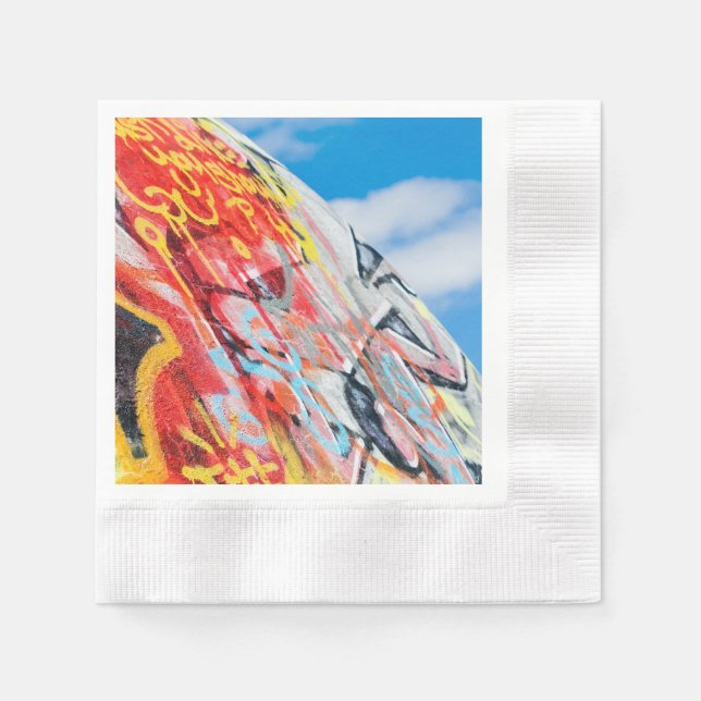 Serviette En Papier graffiti de planète (Devant)