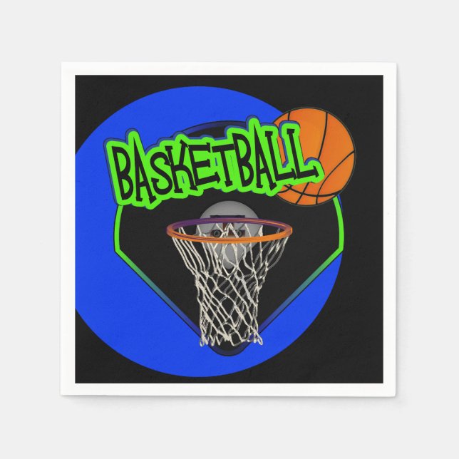 Serviette En Papier Graffiti Style Basketball et Hoop (Devant)