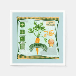 Serviette En Papier Graines de carottes cultivant des légumes