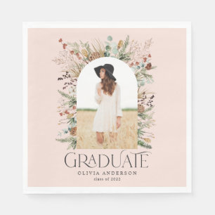 Serviette En Papier Grand arc 1 photo fête botanique rose