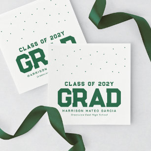 Serviette En Papier Grand athlète sportif vert gradué personnalisé