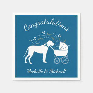 Serviette En Papier Grand Baby shower de Chien Danse Chien Chien Chien