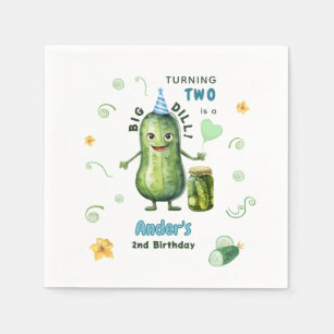Serviette En Papier Grand Garçon Pickle d'Age Anniversaire Quel âge