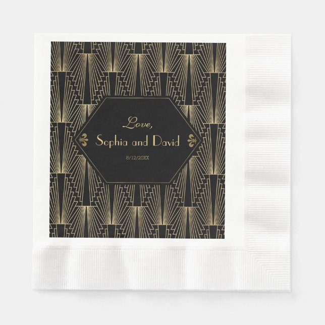 Serviette En Papier Grand Gatsby des années 20 (Devant)