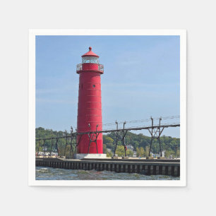 Serviette En Papier Grand Haven Lighthouse