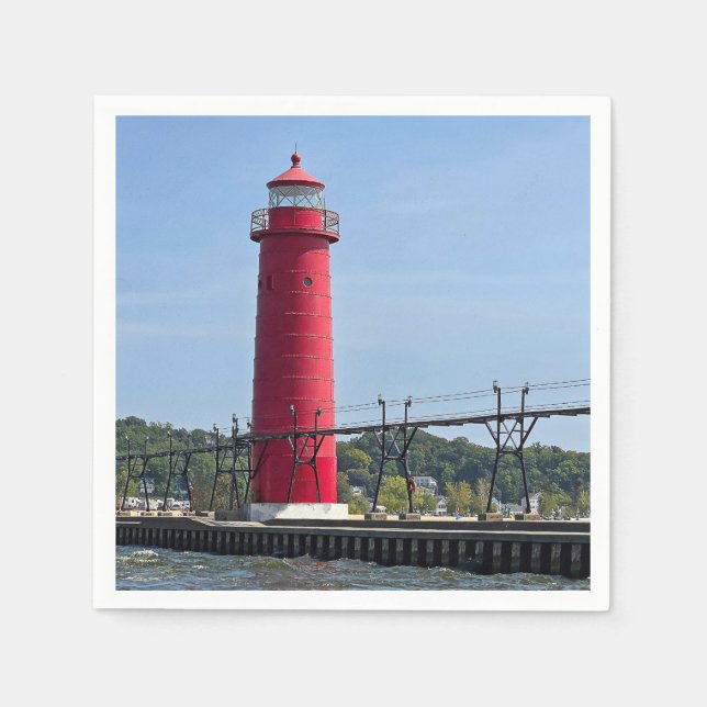Serviette En Papier Grand Haven Lighthouse (Devant)