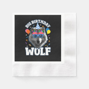 Serviette En Papier Grand Loup d'anniversaire pour les loups