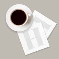 Grand Monogramme initial gris clair neutre