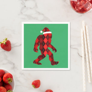 Serviette En Papier Grand Noël de Bigfoot - Joyeux Noël drôle 