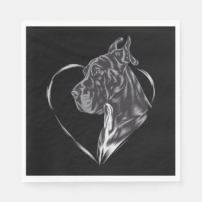 Serviette En Papier Grande Dane (Devant)