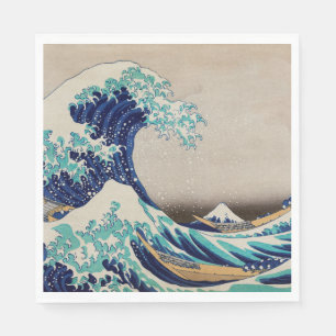 Serviette En Papier Grande vague d'Hokusai au large de Kanagawa. art j